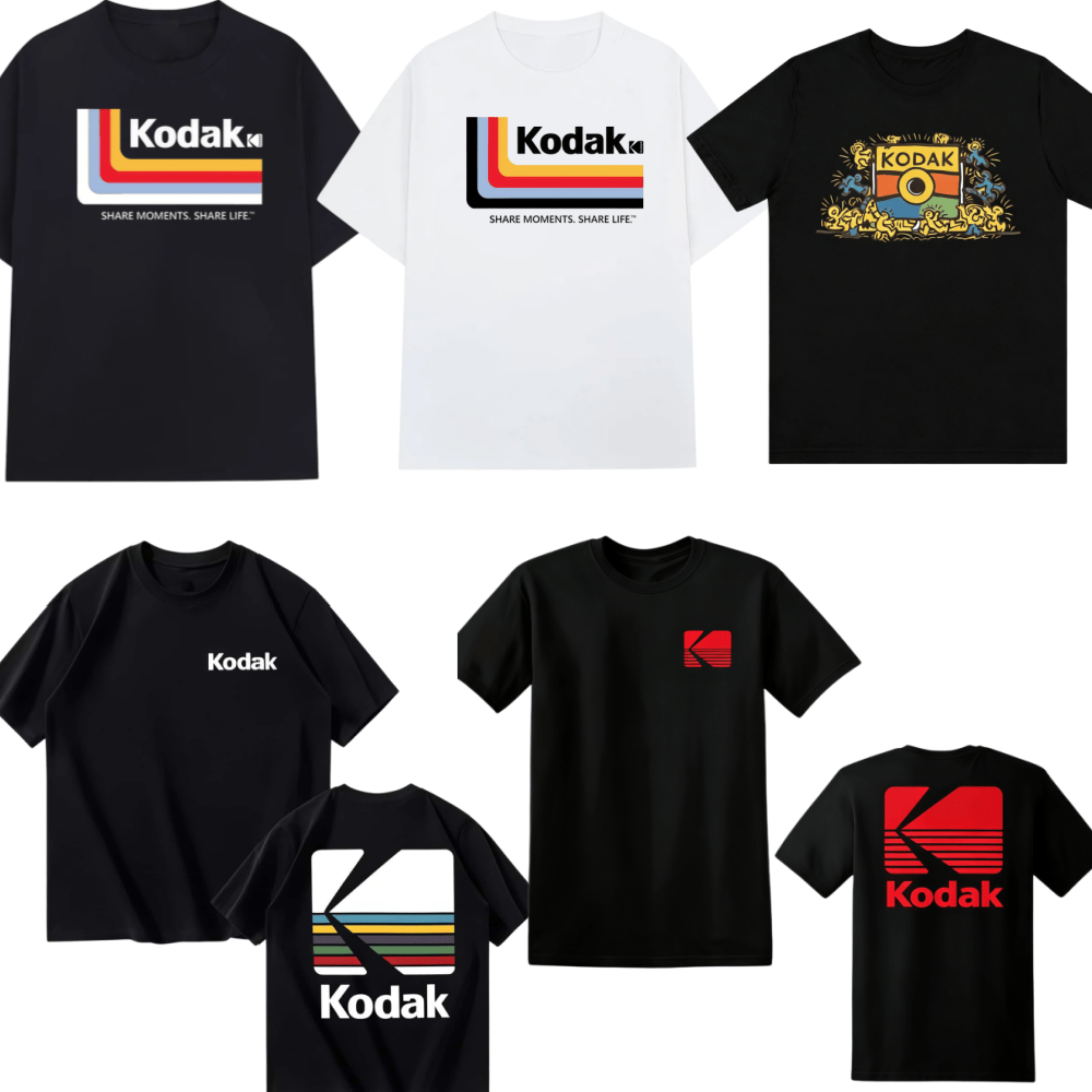 Streetwear Brands 2026 - コダックフィルム多機能ブランドストリートウェア Tシャツ 2026 夏新男性女性純綿特大 Y2K 高品質