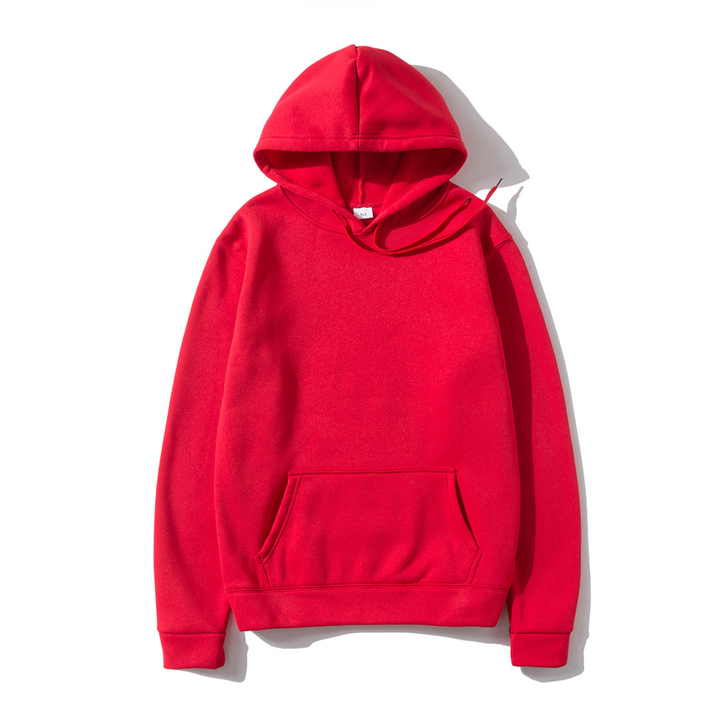 Streetwear Brand Red - 男性女性パーカースウェットファッション無地赤黒グレーピンクフード付きヒップホップフリースパーカーメンズブランドパーカーストリート