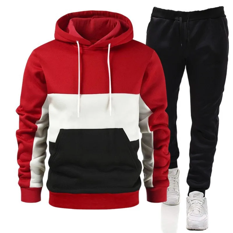 Streetwear Brand Hoodies - メンズ2点セットブランド秋冬パーカースーツメンズファッションパーカーブランドパンツカジュアルジョギングスーツスポーツ男性用ウェアスウェットシャツ