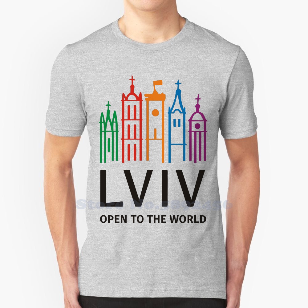 Streetwear Clothing Brand Logo - Lviv-ユニセックスプリントTシャツ,ストリートウェア,ブランドロゴ,綿100%