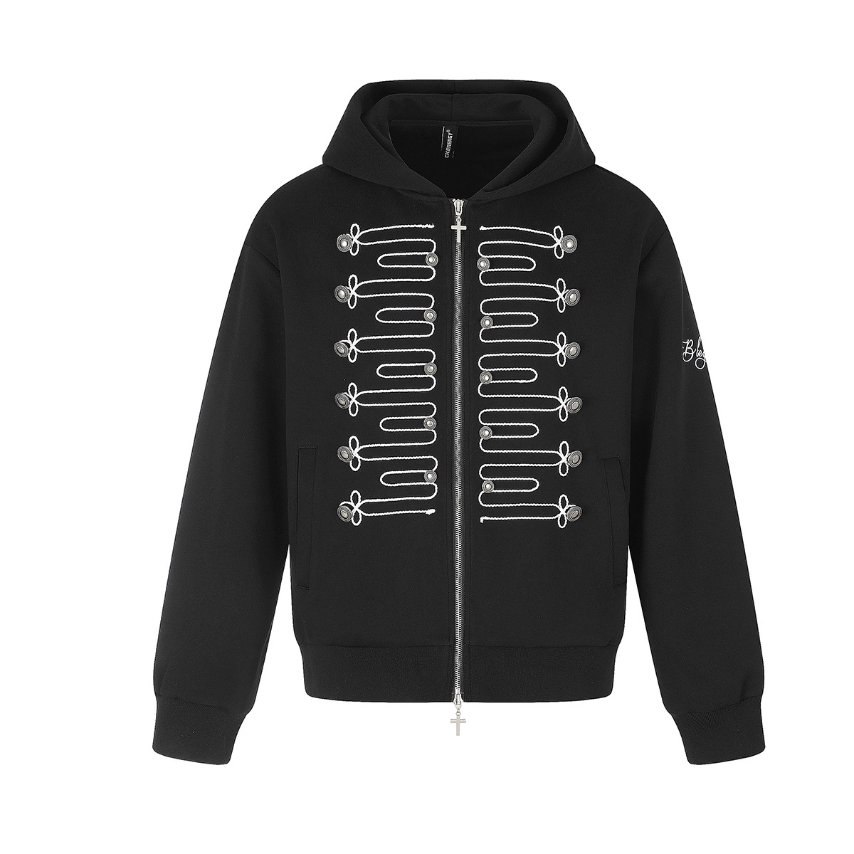 男性女性ストリートウェアジップアップパーカーブラックカーディ - Streetwear Brand Hoodies のレビューと価格