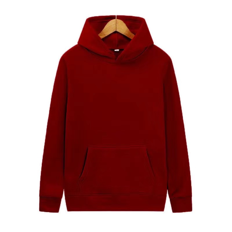 男性女性パーカースウェットファッション無地赤黒グレーピンクフ - Streetwear Brand Red のレビューと価格