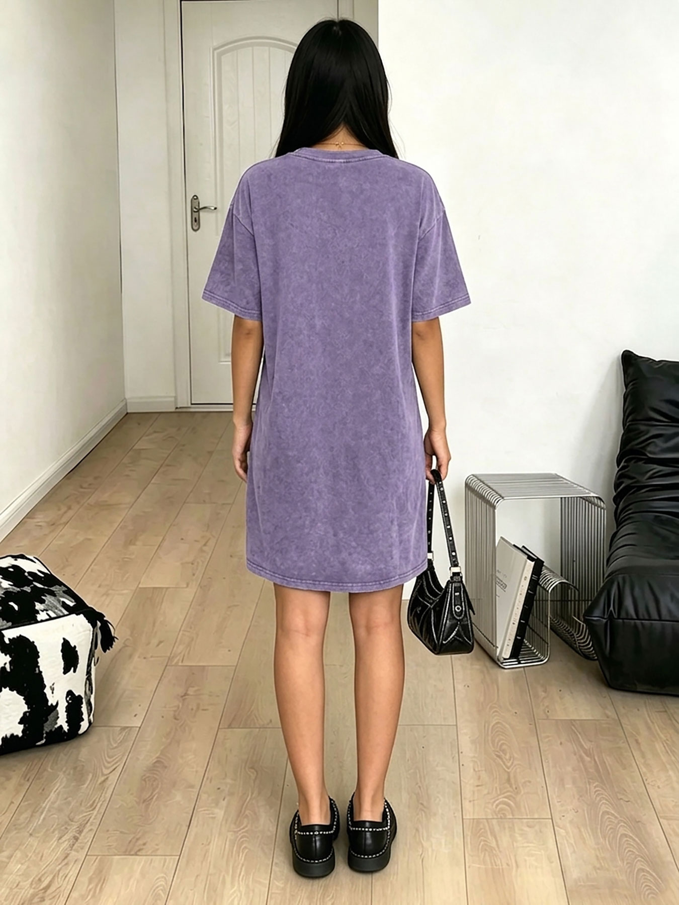 レディース ウォッシュド ヴィンテージ Tシャツドレス、ファ - Streetwear Brand With Eye のレビューと価格
