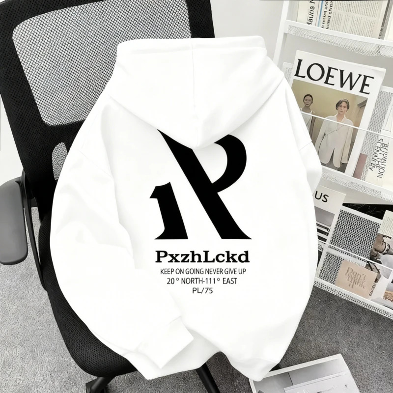 メンズ秋冬アメリカンスタイルレタープリントトレンディブランド - Streetwear Brand Hoodies のレビューと価格