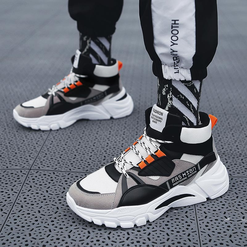 Hightop夏男性のスポーツの靴の男ランニングシューズ男性 - Streetwear Gym Brand のレビューと価格