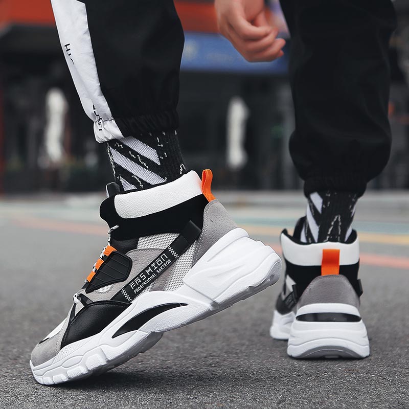 Hightop夏男性のスポーツの靴の男ランニングシューズ男性 - Streetwear Gym Brand のレビューと価格