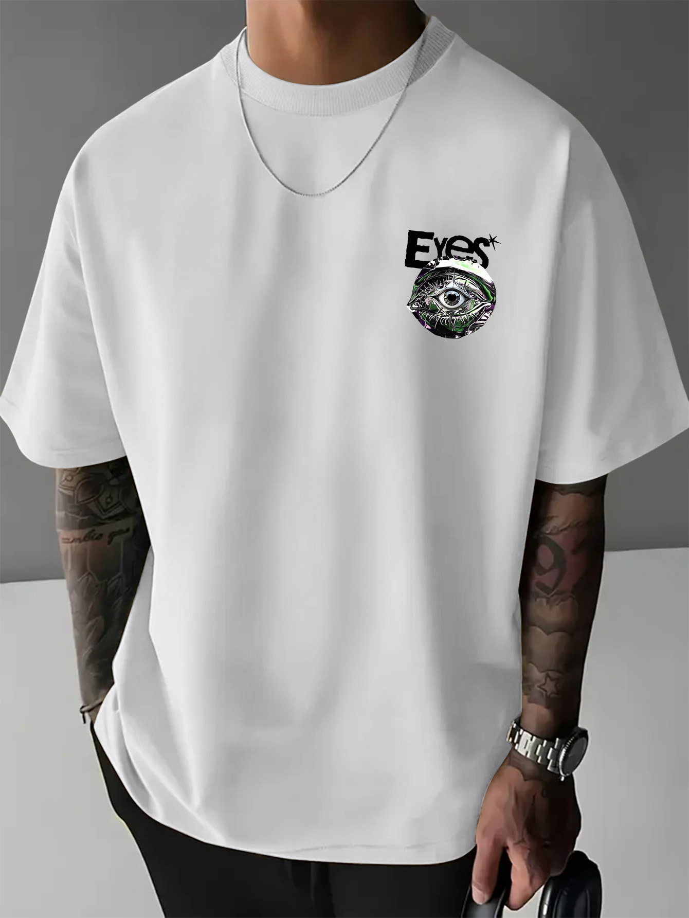 メンズオーバーサイズニューヨークゴシックストリートウェアTシ - Streetwear Brand With Eye のレビューと価格