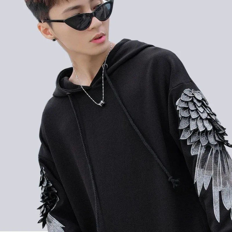 刺embroideredのスウェットシャツ,フード付きスウェ - Streetwear Brand Hoodies のレビューと価格